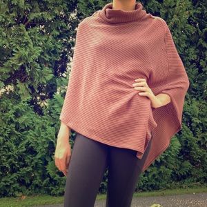 Coral colored poncho